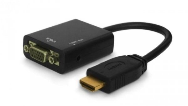 Adapter SAVIO cl-23 (HDMI M - D-Sub (VGA) F 0,20m kolor czarny)