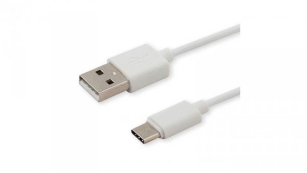 Kabel SAVIO CL-125 (USB typu C - USB 2.0 typu A 1m kolor biały)
