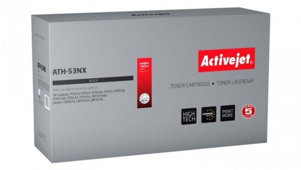 Toner Activejet ATH-53NX (zamiennik HP 53X Q7553X, Canon CRG-715H Supreme 7900 stron czarny)