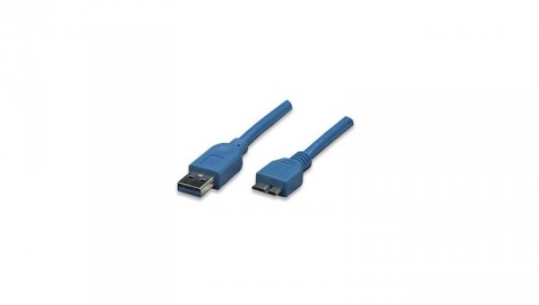 Kabel USB A-Microb M/M 1,0M USB3.0 Super-Speed Niebieski ICOC MUSB3-A-010
