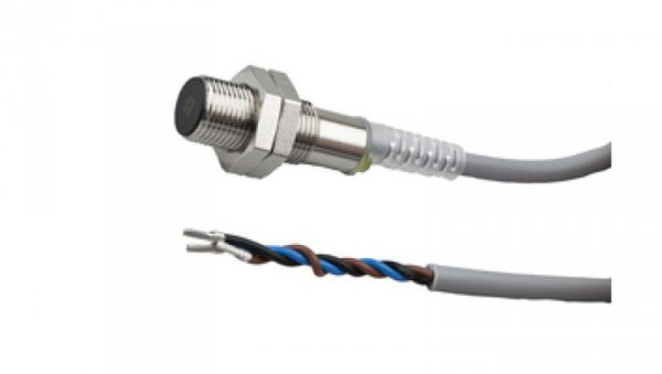 Czujnik indukcyjny M12x1 dł: 36 mm zabudowany Sn: 3 mm 10-30V DC PNP NO kabel 2m PVC IP67 IB120104