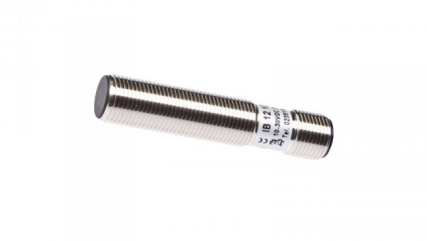 Czujnik indukcyjny M12x1 dł: 60 mm zabudowany Sn: 3 mm 10-30V DC NPN NC złącze M12 3-pinowy IP67 IB121221