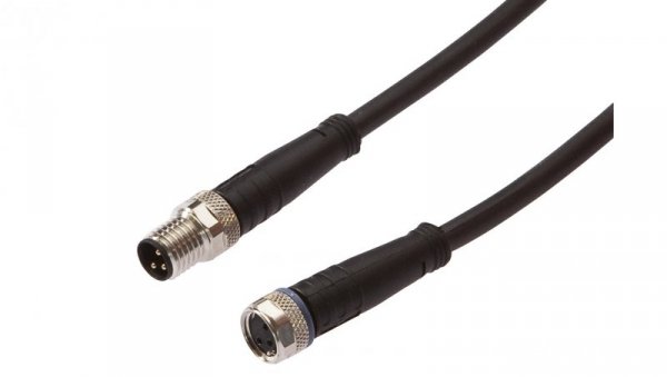 Kabel konfekcjonowany obustronny złącze M8 żeńskie 3-pinowe proste M8 męskie 3-pinowe proste 3x0,34mm² 1m PUR IP67 VK100F74