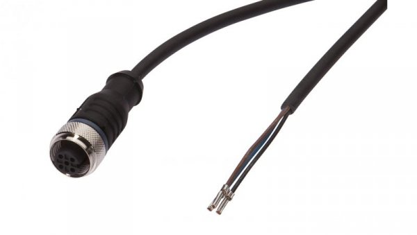 Kabel konfekcjonowany jednostrony złącze M12 żeńskie 3-pin proste wolny koniec przewodu 3x0,34mm² 5m PUR 250V IP67 VK500025