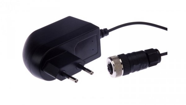 Zasilacz DC wtykowy 34x43x75mm 24W 1A PIN 1/3 100-240V AC złącze M12 4-pinowe napięcie wyjściowe 24V NY000004