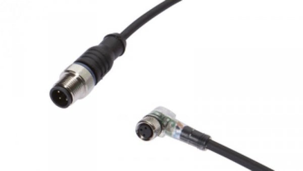 Złącze do samokonfekcjonowania M8 kątowe żeńskie M12 męskie proste 3-pinowe PUR 3x0.34mm² IP67 VK150F82