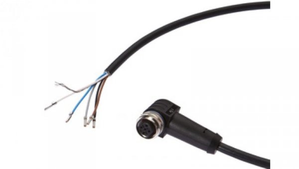 Złącze do samokonfekcjonowania M12 kątowe żeńskie druga końcówka niezarobiona 5-pinowe 5m 5x0.34mm² 60V 90C PUR IP67 VK505621