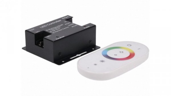 Sterownik LED RGB 3x6A touch RF biały v3 12-24V Prescot