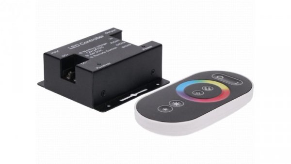 Sterownik LED RGB 3x6A touch RF czarny v3 12-24V Prescot