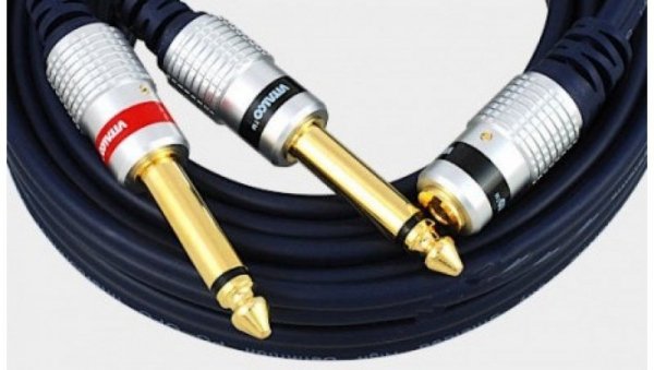 Kabel audio gn.Jack 3,5 stereo /2x wt.Jack 6,3 mono MK72 3m