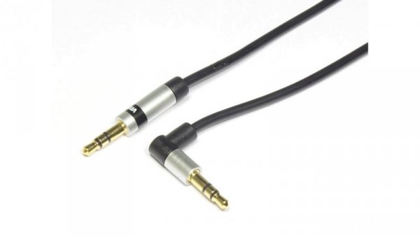 Kabel Jack 3,5 stereo -Jack 3,5 stereo slim kątowy JKJ53 1,5m