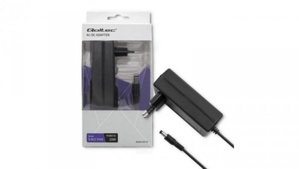 Qoltec Zasilacz wtyczkowy 20W 5V 4A 5.5*2.1