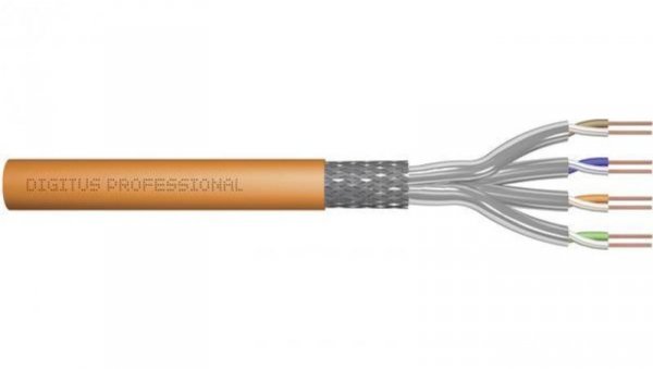 Kabel teleinformatyczny S/FTP kat.7 4x2xAWG23 LSOH drut pomarańczowy Dca DK-1743-VH-05 /50m/
