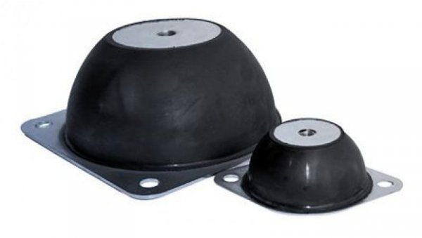 Mocowanie antywibracyjne, M10, Ø 136mm, H 40mm, 140, materiał: Guma naturalna 60 Shore A, RS PRO