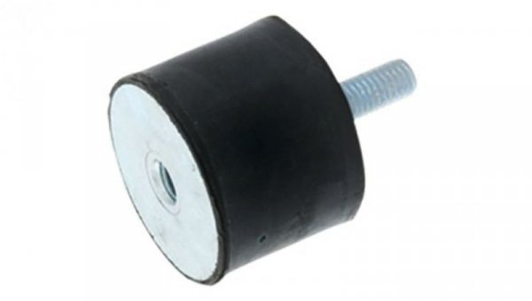 Nóżka z gwintem, M10, Ø 60mm, materiał: Guma naturalna 60Shore A, RS PRO