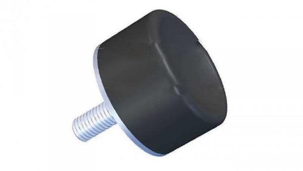 Nóżka z gwintem, M10, Ø 40mm, materiał: Guma naturalna 60Shore A, RS PRO