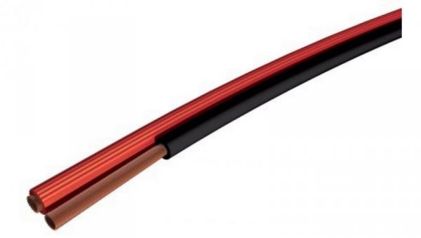 Kabel głośnika, 2-rdzeniowy, 0,75 mm², l. żył: 24, rozmiar: 0,2 mm, BR/ 900 V, Polichlorek winylu PVC, dł.: 100m,