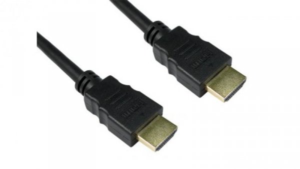 Zespół cyfrowych kabli wideo i monitorowych 0.5m Wtyk HDMI to Wtyk HDMI Czarny