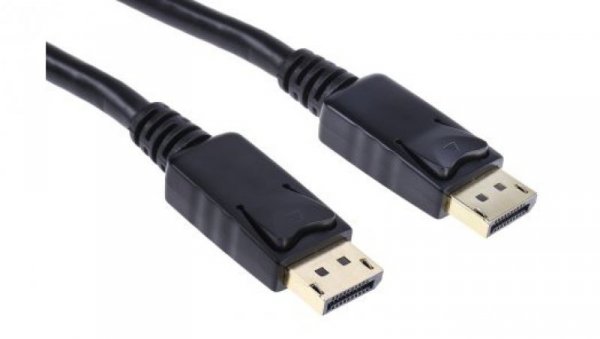 Zespół cyfrowych kabli wideo i monitorowych 3m Męskie DisplayPort to Męskie DisplayPort Czarny