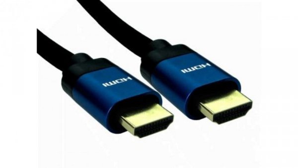 1m 8K HDMI M-M 28awg Blue Aluminium Hood