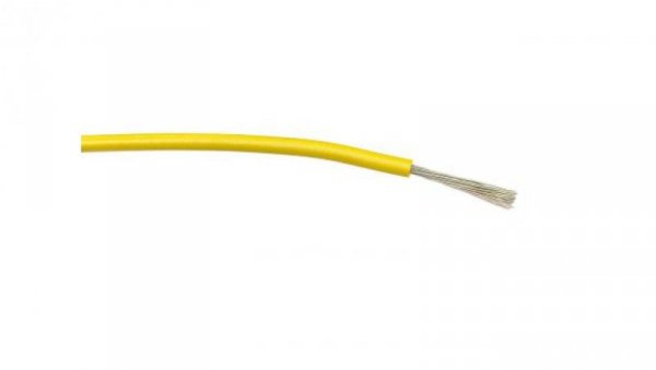Przewód jednożyłowy linkowy, 1 mm², 32/0,2 mm, 24 AWG, PVC, 1,5 kV AC, Żółty, dł. 100m, RS PRO