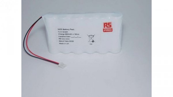 Pakiet akumulatorów AA NiCd, 7.2V, 940mAh, 6-ogniwowy, RS PRO