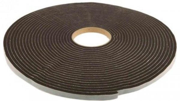 Taśma piankowa, 15m x 12mm x 6mm, kolor: Czarny, RS PRO