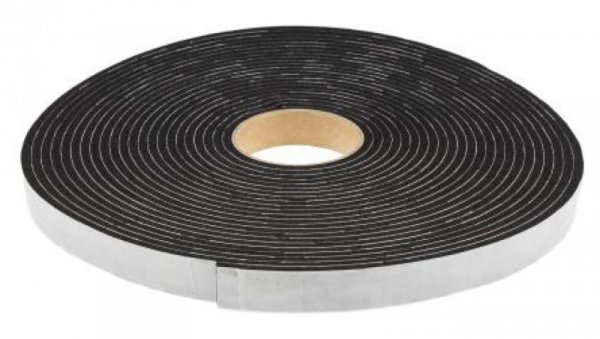Taśma piankowa, 15m x 25mm x 6mm, kolor: Czarny, RS PRO