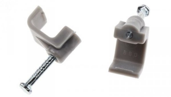 Spinka do kabli Prostokątna obejma do kabli, materiał: PE, 9.8 x 10 x 10mm, RS PRO