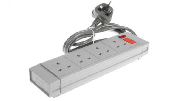 Przedłużacz 4 gniazda 250 V AC Typ G - brytyjski 2m 2494536