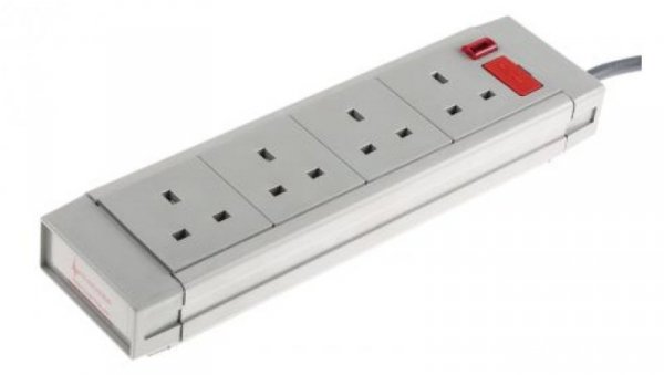 Przedłużacz 4 gniazda 230 V AC Typ G - brytyjski 2m 2494564