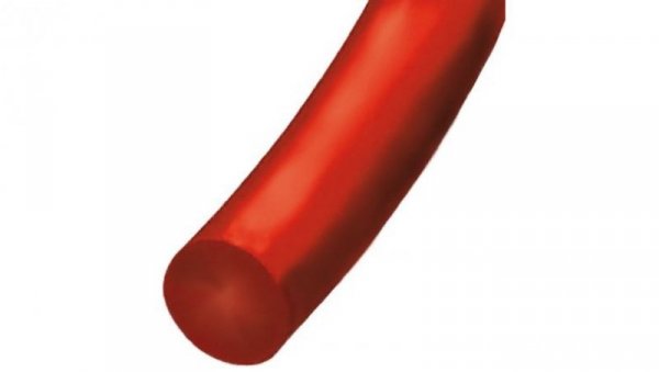 Zaokrąglony pas poliuretanowy, Czerwony, śr.: 4mm, dł. 30m, obc.: 3.45kg