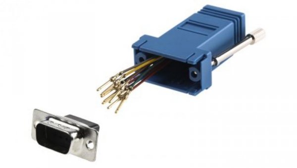 Adapter do złączy RJ, 9-stykowe D-sub męskie, RJ45 żeńskie