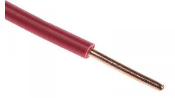 Jednożyłowy kabel sterowniczy CSA 2,5 mm², Maks. +70C 600 V Czerwony, RS PRO