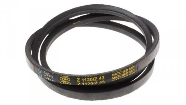 Pas napędowy, profil Z, materiał: PET, guma, 10mm x 6mm x 1.09m, RS PRO