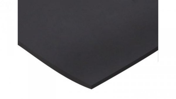 Arkusz gumy, Czarny, 1.5g/cm³, 1m x 600mm x 6mm, RS PRO