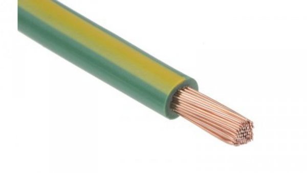 Jednożyłowy kabel sterowniczy CSA 6 mm², Maks. +70C 600 V Zielony/Żółty, RS PRO