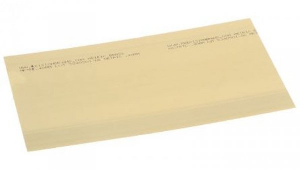 Zestaw podkładek regulacyjnych, Mosiądz, 0.05 → 0.8mm, Żółty