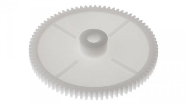 Koło zębate walcowe, moduł: 1, l.zębów: 80, śr. piasty: 18mm, śr. otworu: 8mm, POM