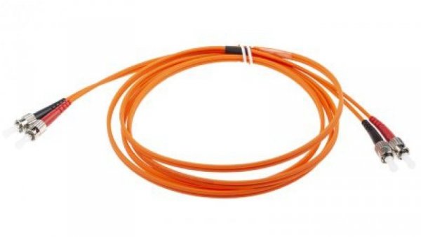 Kabel światłowodowy, średnica: 62.5/125μm, OM1 Wielomodowy, Pomarańczowy, ST / ST