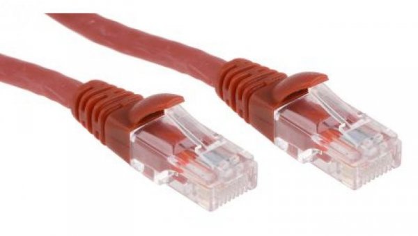 Kabel kat. 5e U/UTP Czerwony 500mm
