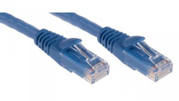 Kabel kategorii 6, Niebieski, Wtyk RJ45/męski RJ45dł.: 10m, mat. koszulki: PVC