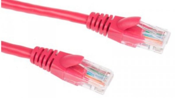 Kabel kat. 5e U/UTP Czerwony 5m