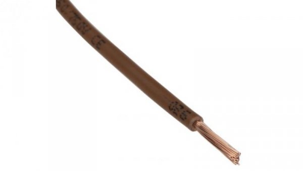 Przewód jednożyłowy linkowy, 2491B, 1.5 mm², 30/0,25 mm, 15 AWG, Bezhalogenowe, 750 V, Brązowy, dł. 100m, RS PRO