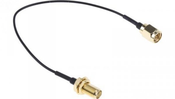 Kabel koncentryczny, RF, Czarny Wtyk SMA Gniazdo SMA 150mm, RS PRO Z zakończeniem