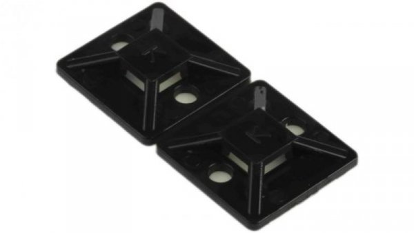 Mocowanie opaski kablowej samoprzylepne, 19.5mm x 19,5 mm, kolor: Czarny, 2-szt., RS PRO