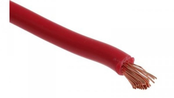 Jednożyłowy kabel sterowniczy CSA 4 mm², Maks. +70C 1000 V Czerwony, RS PRO