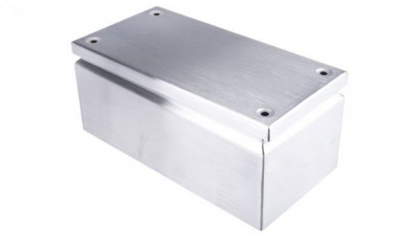 Puszka elektroinstalacyjna, 300 x 150 x 120mm, IP66, kolor Niemalowany, materiał Stal nierdzewna, 0-wejściowa, RS PRO