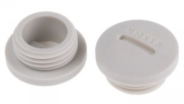 Zaślepka, Szary M16 x 1.5 Gwintowany, Nylon 66, Zaślepianie, 15.7mm 20mm RS PRO