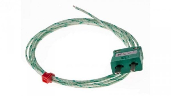 Termopara typ K do +350C kabel 1m, Włókno szklane IEC
